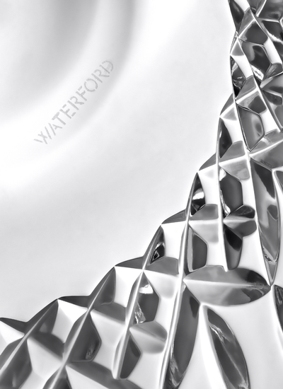 Waterford Crystal Lismore Essence Bowl, 8 inch clear crystal with rounded shape and signature wedge cuts, ideal for fruit, flowers, or display